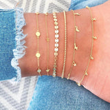 Sindlan 6Pcs Boho Star Anklets Set for Women