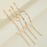 Sindlan 4Pcs Vintage Chains Anklet Bracelets for Women Boho Summer Sandals