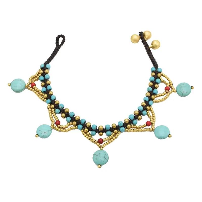 Colorful Beads Starfish Anklets Leg Bracelet Boho Jewelry