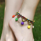 Colorful Beads Starfish Anklets Leg Bracelet Boho Jewelry