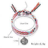 Bohemian Beach Yoga Anklet Set Woven Anklet for Women Charm Anklet