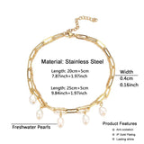 Multilayer Baroque Pearl Anklet for Women