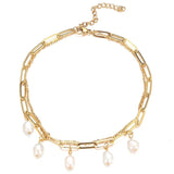 Multilayer Baroque Pearl Anklet for Women