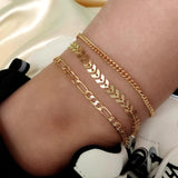 3pcs/set Beach Foot Jewelry Leg Chain Anklets Women Accessories