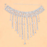 Tassel Water Drop Rhinestone Anklet