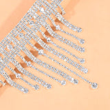 Tassel Water Drop Rhinestone Anklet