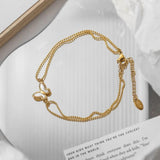 316L Stainless Steel Shell Butterfly Beads Anklet SAB231