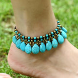 Boho Style Semi-precious Stones Anklets Retro Beach Sexy Anklets