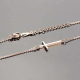 Titanium Steel Rose Cross Women's Anklet A19039