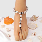 Shell Toe Chain Pearl Anklet Wedding Beach Body Jewelry Girl