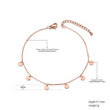Bohemia Summer Anklet Foot Jewelry Stainless Steel 6pcs