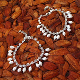 Beach Tennis Chain Anklet with Charms Pearl