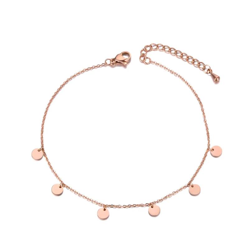 Bohemia Beach Charm Anklet Foot Jewelry Stainless Steel Chain & Link Anklets