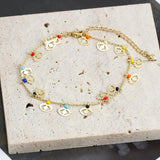 Evil Eye Charm Tassel Anklet Adjustable Foot Chain Bead Beach