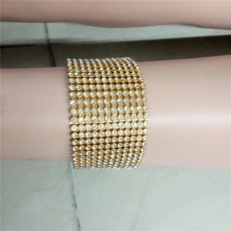 Coppery Bohemia Rhinestone Anklet for Nightclub High-heeled Shoes