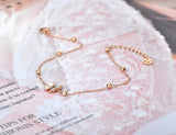 CZ Crystal Shell Butterfly Charm Anklet Foot Jewelry BA20009