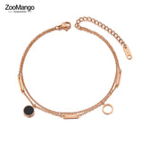 Geometry Acrylic Circle Anklet Titanium Steel Foot Chain