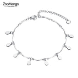 Stainless Steel Water Drop Charm Anklet Foot Jewelry For Women Girls