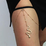 Metal Beaded Chain Thigh Chain For Lady Big Snake Pendants Leg Chain