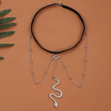 Metal Beaded Chain Thigh Chain For Lady Big Snake Pendants Leg Chain