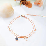 Geometry Acrylic Circle Anklets Titanium Steel Foot Link Chain Anklet
