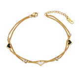 Heart Charm Anklet Stainless Steel Foot Jewelry