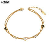 Heart Charm Anklet Stainless Steel Foot Jewelry