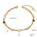 Heart Charm Anklet Stainless Steel Foot Jewelry