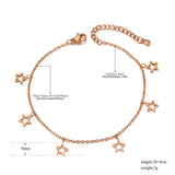 Bohemia Stainless Steel Beach Charm Anklet Foot Jewelry Hollow Star Chain