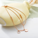 Geometry Acrylic Circle Anklets For Women Titanium Steel Foot Link Chain