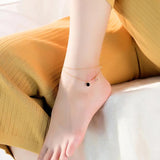 Geometry Acrylic Circle Anklets For Women Titanium Steel Foot Link Chain