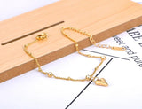 Boho Stainless Steel CZ Crystal Anklet