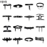 Sexy Leather Love Garter Belt Elastic Leg Girl Women Harness Goth Accessories