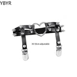 Sexy Leather Love Garter Belt Elastic Leg Girl Women Harness Goth Accessories