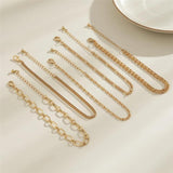 5Pcs/Set Chain Anklets Set for Women Foot Ankle Leg Accessories Gift