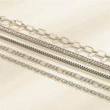 5Pcs/Set Chain Anklets Set for Women Foot Ankle Leg Accessories Gift