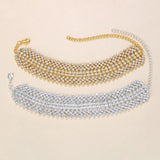 Summer Beach Rhinestone Charm Anklets Foot Jewelry for Women