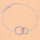 Rhinestone Metal Leg Chain Anklets Foot Accessories for Women