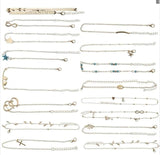 Boho Beach Ankle Leg Chain Jewelry Set, Women's Star Shell Heart G