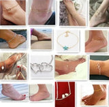 Boho Beach Ankle Leg Chain Jewelry Set, Women's Star Shell Heart G
