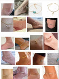Boho Beach Ankle Leg Chain Jewelry Set, Women's Star Shell Heart G