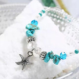 Women's Starfish Pendant Anklet Retro Beach Style Alloy Anklet