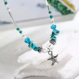 Women's Starfish Pendant Anklet Retro Beach Style Alloy Anklet