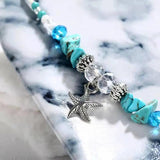 Women's Starfish Pendant Anklet Retro Beach Style Alloy Anklet