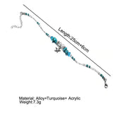 Women's Starfish Pendant Anklet Retro Beach Style Alloy Anklet