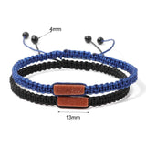 Natural Stone Square Anklets Adjustable Rope Woven Anklet Summer Beach Jewelry
