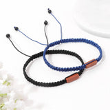 Natural Stone Square Anklets Adjustable Rope Woven Anklet Summer Beach Jewelry