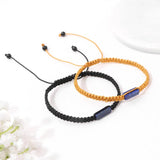 Natural Stone Square Anklets Adjustable Rope Woven Anklet Summer Beach Jewelry
