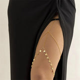 Women's Personality Thigh Chain Multilayer Metal Chain Pendant Leg Chain