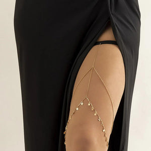 Women's Personality Thigh Chain Multilayer Metal Chain Pendant Leg Chain